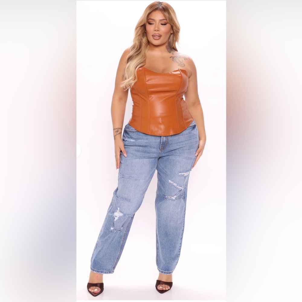 Fashion Nova Plus Size 22 Stole His Heart Ripped Boyfriend Blue Jeans NWT